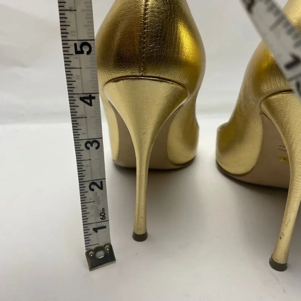 Sergio Rossi Gold Pumps Size 8 - Picture 5 of 9